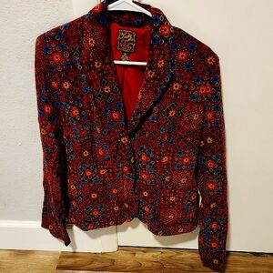 NwoT XL Lucky Brand Retro Paisley Print Blazer